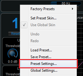 Step 03 - On the source plug-in, open the preset settings